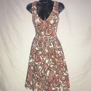 Paisley Print Sleeveless Dress